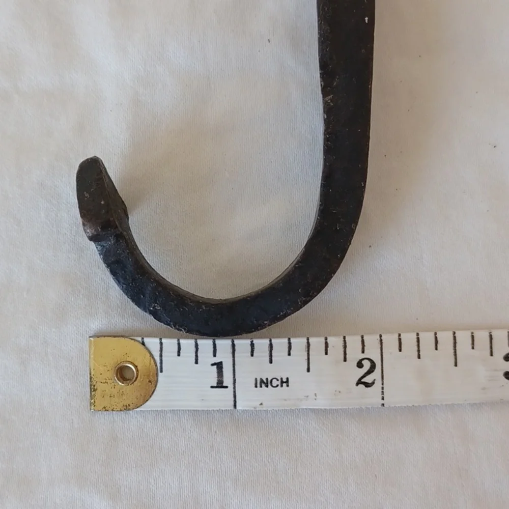 SET OF 3 Forged Metal Hooks with Arrow Tips, Dark Rustic Brown EUC